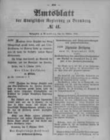 Amtsblatt der Königlichen Preussischen Regierung zu Bromberg. 1899.10.12 No.41