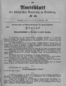 Amtsblatt der K&ouml;niglichen Preussischen Regierung zu Bromberg. 1899.11.09 No.45