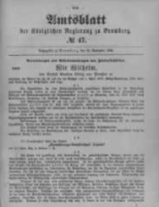 Amtsblatt der K&ouml;niglichen Preussischen Regierung zu Bromberg. 1899.11.23 No.47