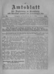 Amtsblatt der K&ouml;niglichen Preussischen Regierung zu Bromberg. 1919.03.15 No.18