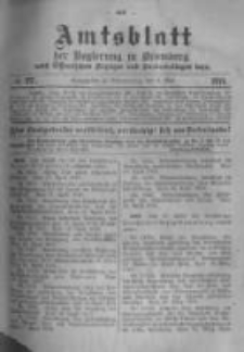 Amtsblatt der K&ouml;niglichen Preussischen Regierung zu Bromberg. 1919.05.03 No.27