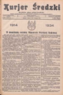 Kurjer Średzki: niezależne pismo polsko-katolickie: organ publikacyjny dla wszystkich urzędów w powiecie średzkim 1934.08.04 R.4 Nr88