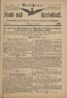 Wreschener Stadt und Kreisblatt: amtlicher Anzeiger für Wreschen, Miloslaw, Strzalkowo und Umgegend 1900.01.13 Nr4