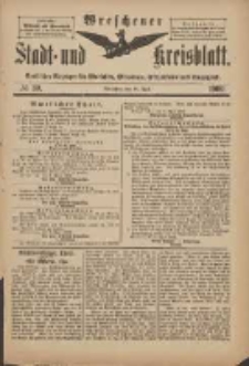 Wreschener Stadt und Kreisblatt: amtlicher Anzeiger für Wreschen, Miloslaw, Strzalkowo und Umgegend 1900.04.14 Nr30