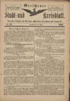 Wreschener Stadt und Kreisblatt: amtlicher Anzeiger für Wreschen, Miloslaw, Strzalkowo und Umgegend 1900.04.25 Nr33
