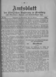 Amtsblatt der Königlichen Preussischen Regierung zu Bromberg. 1916.02.19 No.8