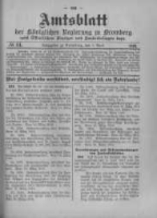 Amtsblatt der K&ouml;niglichen Preussischen Regierung zu Bromberg. 1916.04.01 No.14