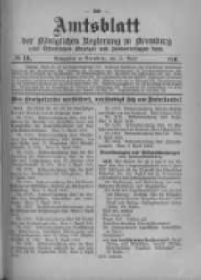 Amtsblatt der Königlichen Preussischen Regierung zu Bromberg. 1916.04.15 No.16