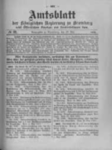 Amtsblatt der K&ouml;niglichen Preussischen Regierung zu Bromberg. 1916.05.20 No.21