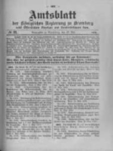 Amtsblatt der Königlichen Preussischen Regierung zu Bromberg. 1916.05.20 No.21