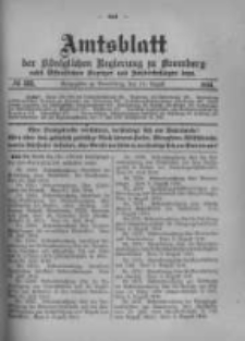 Amtsblatt der Königlichen Preussischen Regierung zu Bromberg. 1916.08.12 No.33