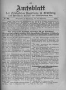 Amtsblatt der K&ouml;niglichen Preussischen Regierung zu Bromberg. 1916.09.23 No.39