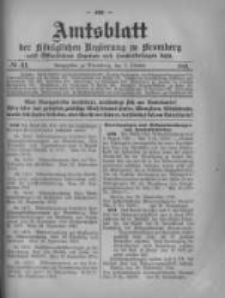 Amtsblatt der Königlichen Preussischen Regierung zu Bromberg. 1916.10.07 No.41