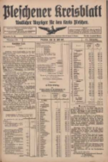 Pleschener Kreisblatt: Amtlicher Anzeiger f&uuml;r den Kreis Pleschen 1917.07.28 Jg.65 Nr60