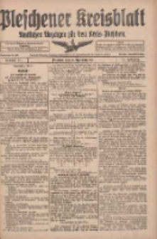 Pleschener Kreisblatt: Amtlicher Anzeiger f&uuml;r den Kreis Pleschen 1917.09.26 Jg.65 Nr77