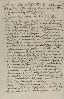 Copia listu Jego Kr Mci do wielmożnych woiewodów podolskiego y czerniechowskiego z Warszawy 17 Februar 1716 pisanego