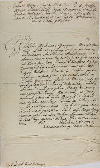 List August II w sprawie królewicza Konstantego do Trybunału Koronnego 1725