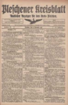 Pleschener Kreisblatt: Amtlicher Anzeiger f&uuml;r den Kreis Pleschen 1917.11.17 Jg.65 Nr92