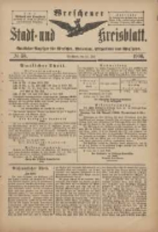 Wreschener Stadt und Kreisblatt: amtlicher Anzeiger für Wreschen, Miloslaw, Strzalkowo und Umgegend 1900.07.21 Nr58