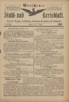 Wreschener Stadt und Kreisblatt: amtlicher Anzeiger für Wreschen, Miloslaw, Strzalkowo und Umgegend 1900.08.11 Nr64