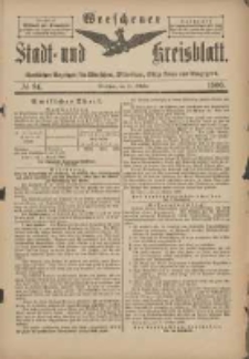 Wreschener Stadt und Kreisblatt: amtlicher Anzeiger für Wreschen, Miloslaw, Strzalkowo und Umgegend 1900.10.17 Nr84