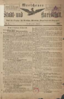 Wreschener Stadt und Kreisblatt: amtlicher Anzeiger f&uuml;r Wreschen, Miloslaw, Strzalkowo und Umgegend 1901.01.05 Nr1
