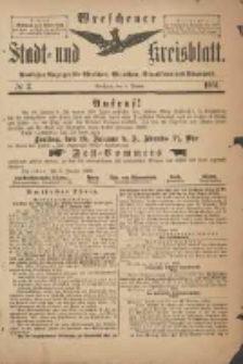 Wreschener Stadt und Kreisblatt: amtlicher Anzeiger f&uuml;r Wreschen, Miloslaw, Strzalkowo und Umgegend 1901.01.09 Nr2