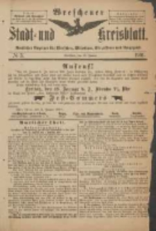 Wreschener Stadt und Kreisblatt: amtlicher Anzeiger f&uuml;r Wreschen, Miloslaw, Strzalkowo und Umgegend 1901.01.12 Nr3