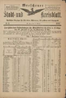 Wreschener Stadt und Kreisblatt: amtlicher Anzeiger f&uuml;r Wreschen, Miloslaw, Strzalkowo und Umgegend 1901.01.19 Nr5