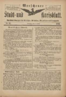 Wreschener Stadt und Kreisblatt: amtlicher Anzeiger f&uuml;r Wreschen, Miloslaw, Strzalkowo und Umgegend 1901.04.13 Nr31