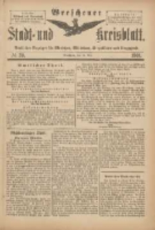 Wreschener Stadt und Kreisblatt: amtlicher Anzeiger f&uuml;r Wreschen, Miloslaw, Strzalkowo und Umgegend 1901.05.11 Nr39