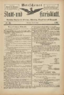 Wreschener Stadt und Kreisblatt: amtlicher Anzeiger f&uuml;r Wreschen, Miloslaw, Strzalkowo und Umgegend 1901.05.22 Nr42