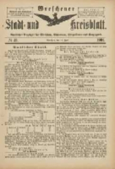 Wreschener Stadt und Kreisblatt: amtlicher Anzeiger f&uuml;r Wreschen, Miloslaw, Strzalkowo und Umgegend 1901.06.12 Nr49