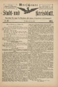 Wreschener Stadt und Kreisblatt: amtlicher Anzeiger f&uuml;r Wreschen, Miloslaw, Strzalkowo und Umgegend 1901.07.10 Nr57