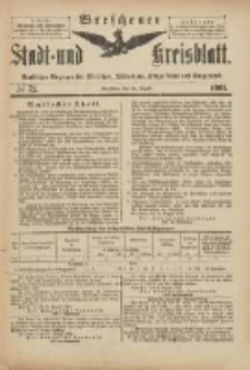 Wreschener Stadt und Kreisblatt: amtlicher Anzeiger für Wreschen, Miloslaw, Strzalkowo und Umgegend 1901.08.28 Nr72