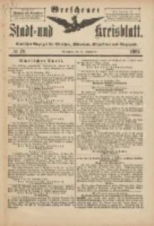 Wreschener Stadt und Kreisblatt: amtlicher Anzeiger f&uuml;r Wreschen, Miloslaw, Strzalkowo und Umgegend 1901.09.21 Nr79