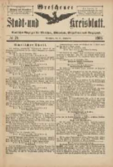 Wreschener Stadt und Kreisblatt: amtlicher Anzeiger für Wreschen, Miloslaw, Strzalkowo und Umgegend 1901.09.21 Nr79