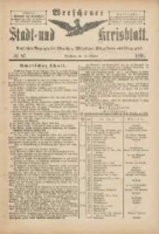 Wreschener Stadt und Kreisblatt: amtlicher Anzeiger f&uuml;r Wreschen, Miloslaw, Strzalkowo und Umgegend 1901.10.19 Nr87