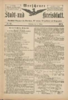 Wreschener Stadt und Kreisblatt: amtlicher Anzeiger für Wreschen, Miloslaw, Strzalkowo und Umgegend 1901.10.23 Nr88