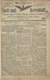 Wreschener Stadt und Kreisblatt: amtlicher Anzeiger für Wreschen, Miloslaw, Strzalkowo und Umgegend 1903.01.01 Nr1