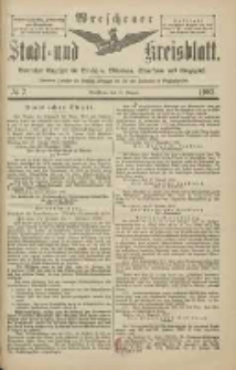 Wreschener Stadt und Kreisblatt: amtlicher Anzeiger f&uuml;r Wreschen, Miloslaw, Strzalkowo und Umgegend 1903.01.15 Nr7