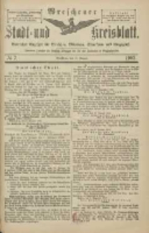 Wreschener Stadt und Kreisblatt: amtlicher Anzeiger für Wreschen, Miloslaw, Strzalkowo und Umgegend 1903.01.15 Nr7