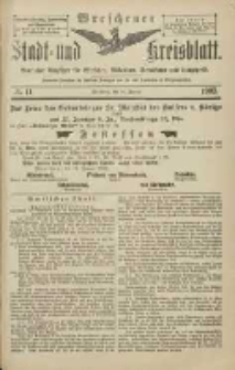 Wreschener Stadt und Kreisblatt: amtlicher Anzeiger f&uuml;r Wreschen, Miloslaw, Strzalkowo und Umgegend 1903.01.24 Nr11