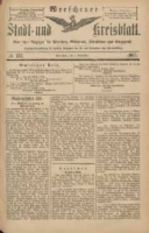 Wreschener Stadt und Kreisblatt: amtlicher Anzeiger f&uuml;r Wreschen, Miloslaw, Strzalkowo und Umgegend 1903.11.03 Nr133