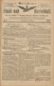 Wreschener Stadt und Kreisblatt: amtlicher Anzeiger f&uuml;r Wreschen, Miloslaw, Strzalkowo und Umgegend 1904.01.19 Nr7