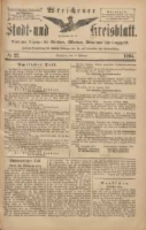 Wreschener Stadt und Kreisblatt: amtlicher Anzeiger f&uuml;r Wreschen, Miloslaw, Strzalkowo und Umgegend 1904.02.23 Nr22