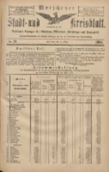 Wreschener Stadt und Kreisblatt: amtlicher Anzeiger für Wreschen, Miloslaw, Strzalkowo und Umgegend 1904.03.15 Nr31