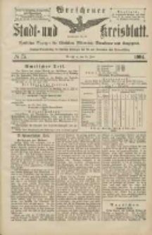 Wreschener Stadt und Kreisblatt: amtlicher Anzeiger für Wreschen, Miloslaw, Strzalkowo und Umgegend 1904.06.30 Nr75