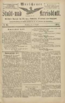 Wreschener Stadt und Kreisblatt: amtlicher Anzeiger für Wreschen, Miloslaw, Strzalkowo und Umgegend 1904.08.16 Nr95