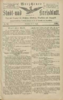 Wreschener Stadt und Kreisblatt: amtlicher Anzeiger für Wreschen, Miloslaw, Strzalkowo und Umgegend 1904.08.20 Nr97